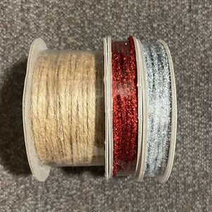 Stampin’ Up! Mini Tinsel Trim & Jute Twine Lot NWT Retired Rare